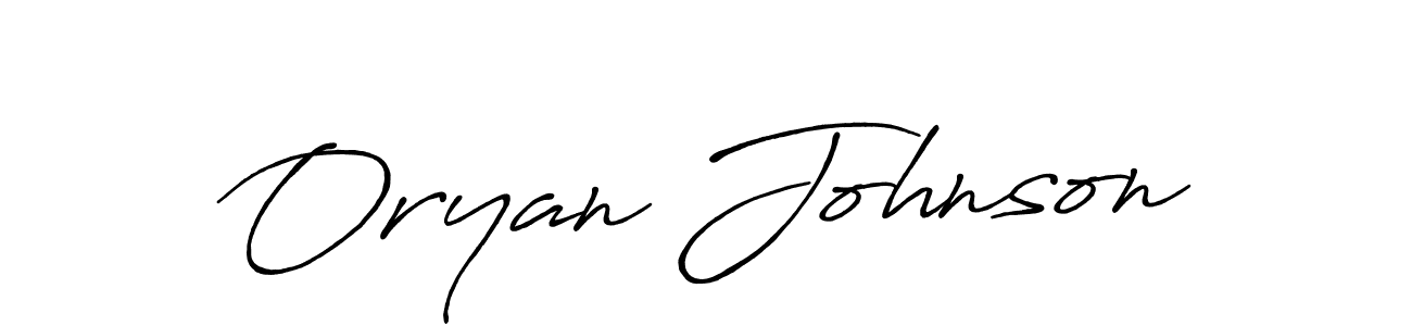How to make Oryan Johnson name signature. Use Antro_Vectra_Bolder style for creating short signs online. This is the latest handwritten sign. Oryan Johnson signature style 7 images and pictures png