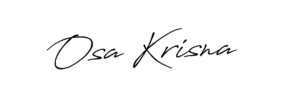 Use a signature maker to create a handwritten signature online. With this signature software, you can design (Antro_Vectra_Bolder) your own signature for name Osa Krisna. Osa Krisna signature style 7 images and pictures png