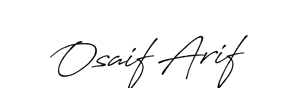 Osaif Arif stylish signature style. Best Handwritten Sign (Antro_Vectra_Bolder) for my name. Handwritten Signature Collection Ideas for my name Osaif Arif. Osaif Arif signature style 7 images and pictures png