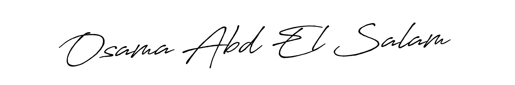 Also You can easily find your signature by using the search form. We will create Osama Abd El Salam name handwritten signature images for you free of cost using Antro_Vectra_Bolder sign style. Osama Abd El Salam signature style 7 images and pictures png