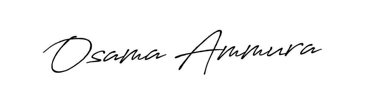 Also we have Osama Ammura name is the best signature style. Create professional handwritten signature collection using Antro_Vectra_Bolder autograph style. Osama Ammura signature style 7 images and pictures png