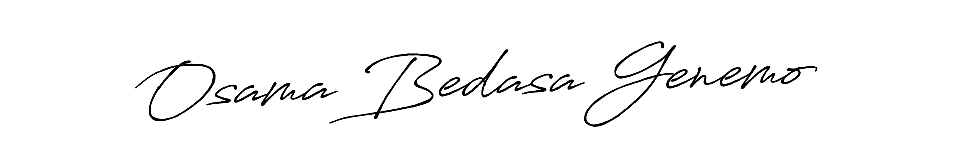 Make a beautiful signature design for name Osama Bedasa Genemo. Use this online signature maker to create a handwritten signature for free. Osama Bedasa Genemo signature style 7 images and pictures png
