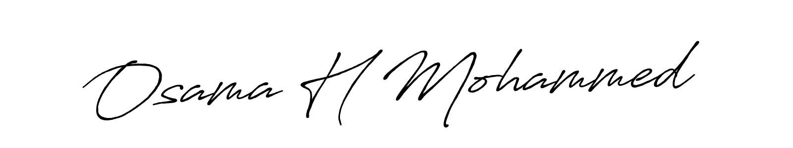 How to Draw Osama H Mohammed signature style? Antro_Vectra_Bolder is a latest design signature styles for name Osama H Mohammed. Osama H Mohammed signature style 7 images and pictures png