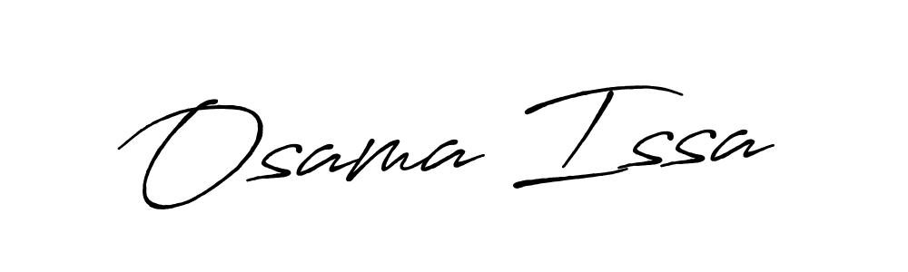 Use a signature maker to create a handwritten signature online. With this signature software, you can design (Antro_Vectra_Bolder) your own signature for name Osama Issa. Osama Issa signature style 7 images and pictures png