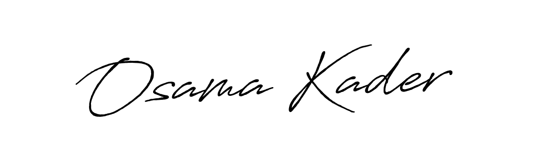 Osama Kader stylish signature style. Best Handwritten Sign (Antro_Vectra_Bolder) for my name. Handwritten Signature Collection Ideas for my name Osama Kader. Osama Kader signature style 7 images and pictures png