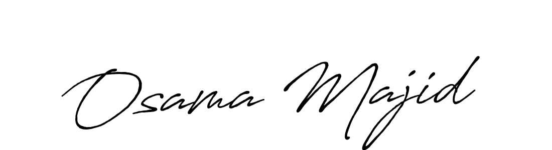 Design your own signature with our free online signature maker. With this signature software, you can create a handwritten (Antro_Vectra_Bolder) signature for name Osama Majid. Osama Majid signature style 7 images and pictures png