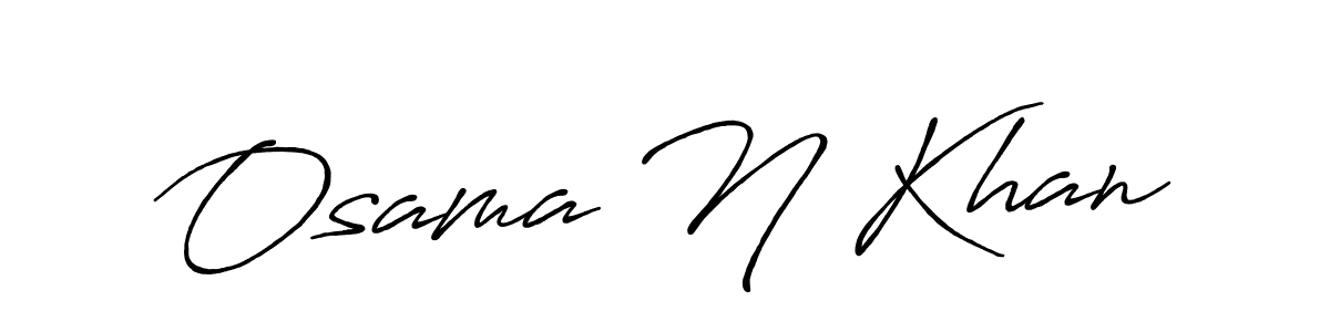 Antro_Vectra_Bolder is a professional signature style that is perfect for those who want to add a touch of class to their signature. It is also a great choice for those who want to make their signature more unique. Get Osama N Khan name to fancy signature for free. Osama N Khan signature style 7 images and pictures png