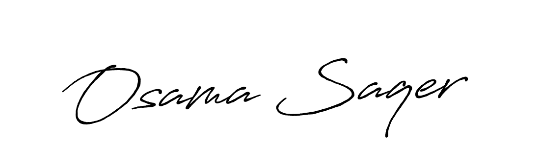 Osama Saqer stylish signature style. Best Handwritten Sign (Antro_Vectra_Bolder) for my name. Handwritten Signature Collection Ideas for my name Osama Saqer. Osama Saqer signature style 7 images and pictures png