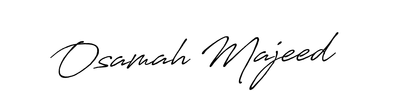 The best way (Antro_Vectra_Bolder) to make a short signature is to pick only two or three words in your name. The name Osamah Majeed include a total of six letters. For converting this name. Osamah Majeed signature style 7 images and pictures png