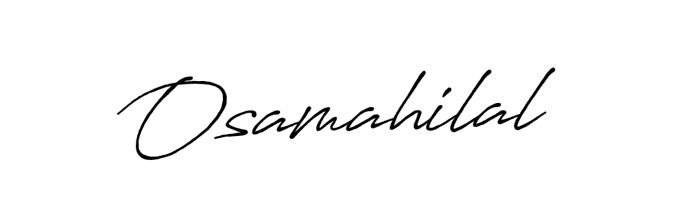 Also we have Osamahilal name is the best signature style. Create professional handwritten signature collection using Antro_Vectra_Bolder autograph style. Osamahilal signature style 7 images and pictures png