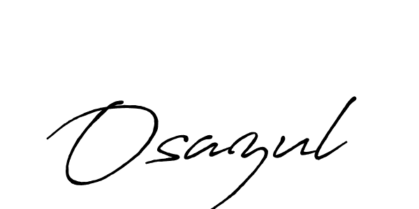 Make a beautiful signature design for name Osazul. With this signature (Antro_Vectra_Bolder) style, you can create a handwritten signature for free. Osazul signature style 7 images and pictures png