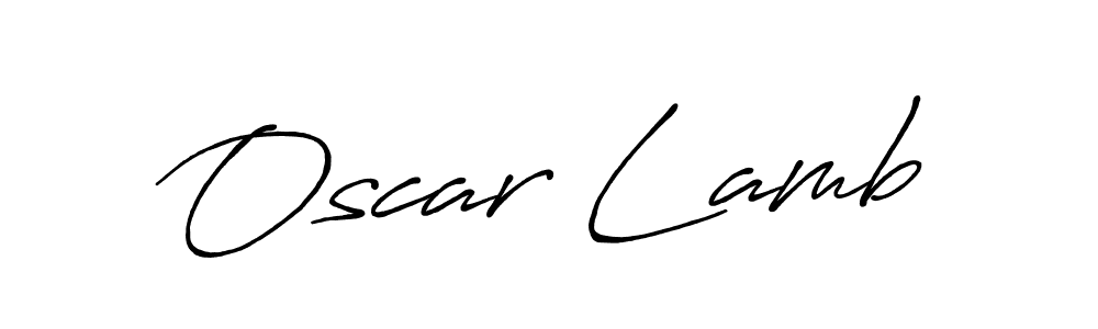 How to make Oscar Lamb name signature. Use Antro_Vectra_Bolder style for creating short signs online. This is the latest handwritten sign. Oscar Lamb signature style 7 images and pictures png