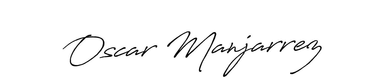 Make a beautiful signature design for name Oscar Manjarrez. With this signature (Antro_Vectra_Bolder) style, you can create a handwritten signature for free. Oscar Manjarrez signature style 7 images and pictures png