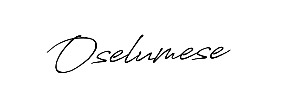 Use a signature maker to create a handwritten signature online. With this signature software, you can design (Antro_Vectra_Bolder) your own signature for name Oselumese. Oselumese signature style 7 images and pictures png