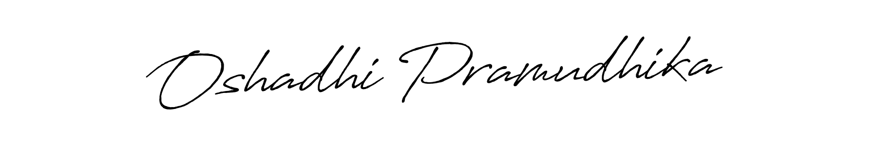 Create a beautiful signature design for name Oshadhi Pramudhika. With this signature (Antro_Vectra_Bolder) fonts, you can make a handwritten signature for free. Oshadhi Pramudhika signature style 7 images and pictures png