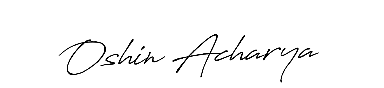 Also we have Oshin Acharya name is the best signature style. Create professional handwritten signature collection using Antro_Vectra_Bolder autograph style. Oshin Acharya signature style 7 images and pictures png