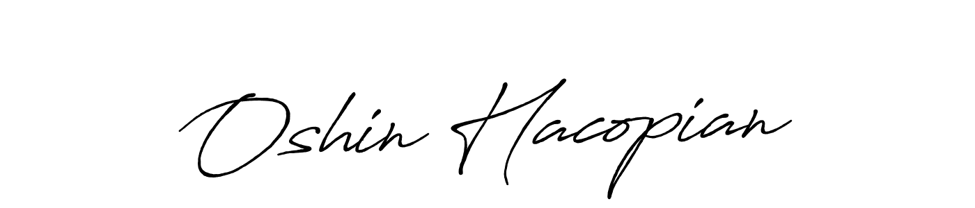 How to make Oshin Hacopian name signature. Use Antro_Vectra_Bolder style for creating short signs online. This is the latest handwritten sign. Oshin Hacopian signature style 7 images and pictures png