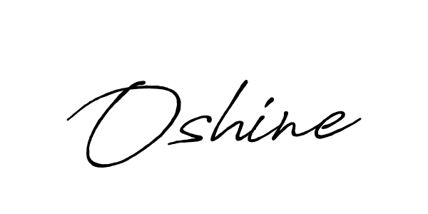How to make Oshine signature? Antro_Vectra_Bolder is a professional autograph style. Create handwritten signature for Oshine name. Oshine signature style 7 images and pictures png