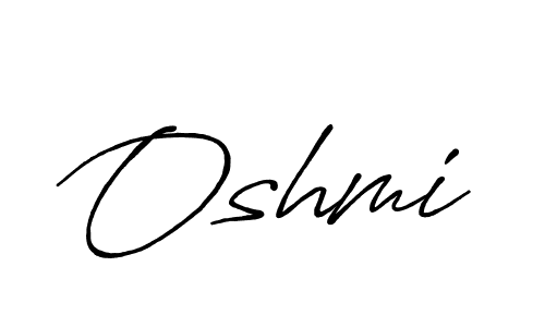 Make a beautiful signature design for name Oshmi. With this signature (Antro_Vectra_Bolder) style, you can create a handwritten signature for free. Oshmi signature style 7 images and pictures png