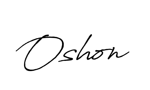 Use a signature maker to create a handwritten signature online. With this signature software, you can design (Antro_Vectra_Bolder) your own signature for name Oshon. Oshon signature style 7 images and pictures png