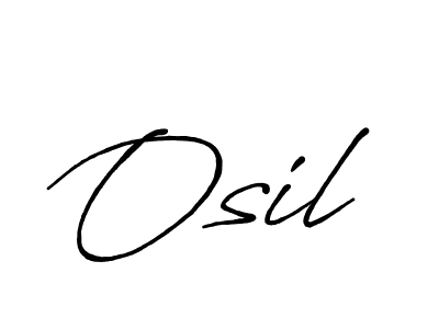 Create a beautiful signature design for name Osil. With this signature (Antro_Vectra_Bolder) fonts, you can make a handwritten signature for free. Osil signature style 7 images and pictures png
