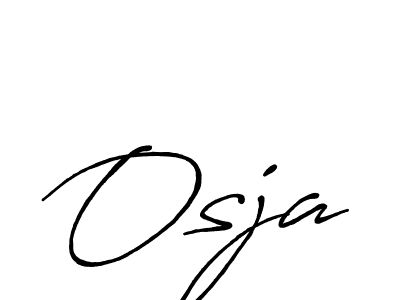 Design your own signature with our free online signature maker. With this signature software, you can create a handwritten (Antro_Vectra_Bolder) signature for name Osja. Osja signature style 7 images and pictures png