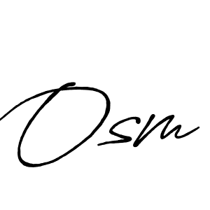 Make a beautiful signature design for name Osm. With this signature (Antro_Vectra_Bolder) style, you can create a handwritten signature for free. Osm signature style 7 images and pictures png