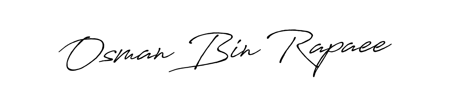 Use a signature maker to create a handwritten signature online. With this signature software, you can design (Antro_Vectra_Bolder) your own signature for name Osman Bin Rapaee. Osman Bin Rapaee signature style 7 images and pictures png