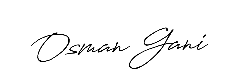 Make a beautiful signature design for name Osman Gani. With this signature (Antro_Vectra_Bolder) style, you can create a handwritten signature for free. Osman Gani signature style 7 images and pictures png