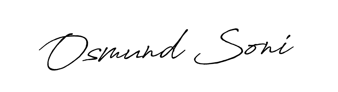if you are searching for the best signature style for your name Osmund Soni. so please give up your signature search. here we have designed multiple signature styles  using Antro_Vectra_Bolder. Osmund Soni signature style 7 images and pictures png