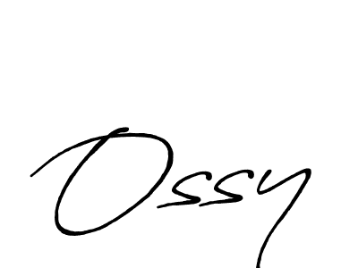 Make a beautiful signature design for name Ossy. With this signature (Antro_Vectra_Bolder) style, you can create a handwritten signature for free. Ossy signature style 7 images and pictures png