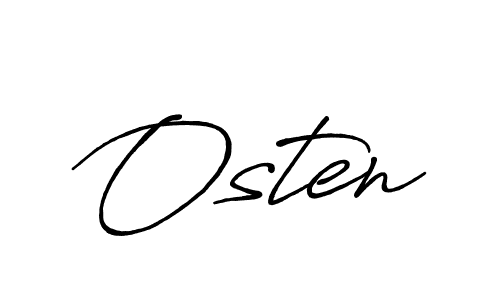 Use a signature maker to create a handwritten signature online. With this signature software, you can design (Antro_Vectra_Bolder) your own signature for name Osten. Osten signature style 7 images and pictures png