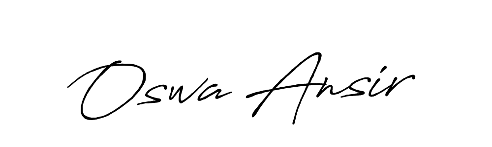 You can use this online signature creator to create a handwritten signature for the name Oswa Ansir. This is the best online autograph maker. Oswa Ansir signature style 7 images and pictures png