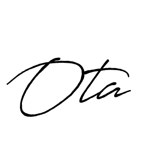 How to make Ota name signature. Use Antro_Vectra_Bolder style for creating short signs online. This is the latest handwritten sign. Ota signature style 7 images and pictures png