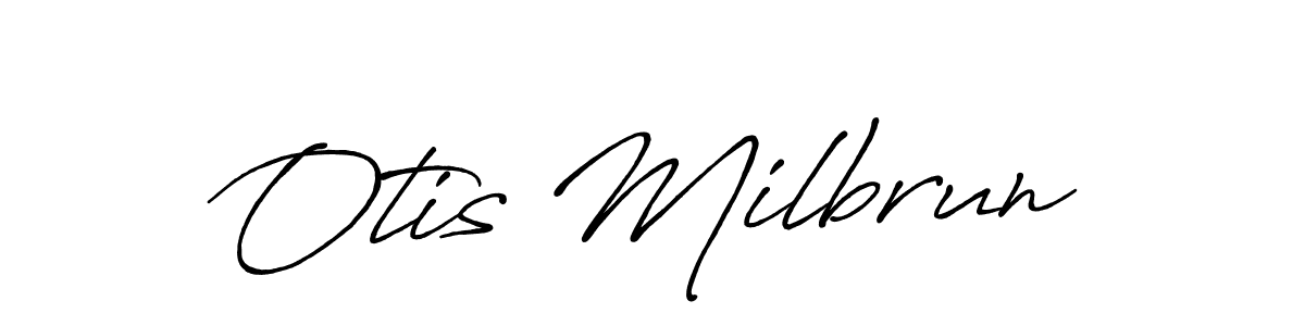 The best way (Antro_Vectra_Bolder) to make a short signature is to pick only two or three words in your name. The name Otis Milbrun include a total of six letters. For converting this name. Otis Milbrun signature style 7 images and pictures png