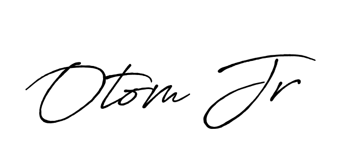 Also You can easily find your signature by using the search form. We will create Otom Jr name handwritten signature images for you free of cost using Antro_Vectra_Bolder sign style. Otom Jr signature style 7 images and pictures png