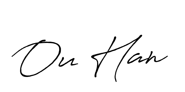 if you are searching for the best signature style for your name Ou Han. so please give up your signature search. here we have designed multiple signature styles  using Antro_Vectra_Bolder. Ou Han signature style 7 images and pictures png