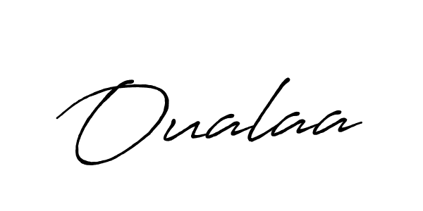 Make a beautiful signature design for name Oualaa. With this signature (Antro_Vectra_Bolder) style, you can create a handwritten signature for free. Oualaa signature style 7 images and pictures png