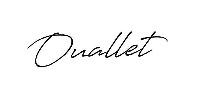 Make a beautiful signature design for name Ouallet. With this signature (Antro_Vectra_Bolder) style, you can create a handwritten signature for free. Ouallet signature style 7 images and pictures png