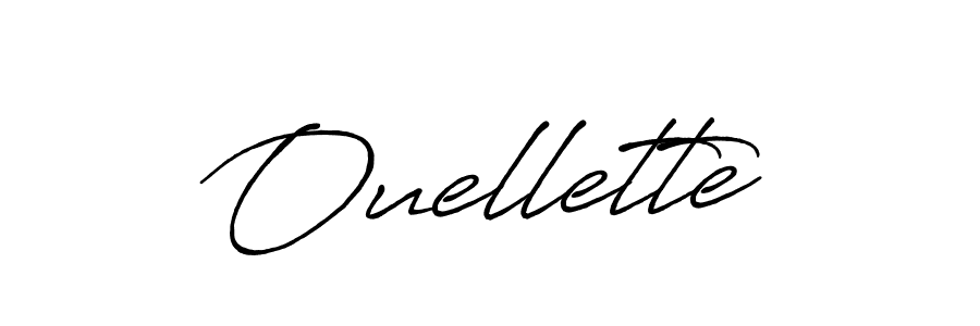 Ouellette stylish signature style. Best Handwritten Sign (Antro_Vectra_Bolder) for my name. Handwritten Signature Collection Ideas for my name Ouellette. Ouellette signature style 7 images and pictures png