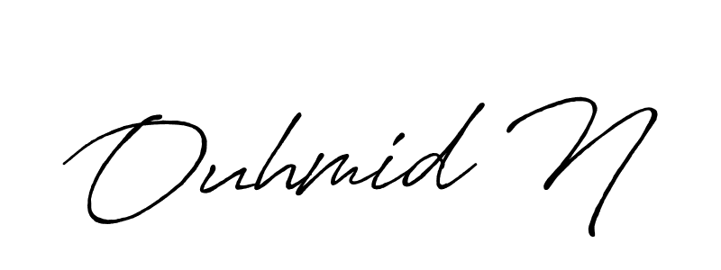 It looks lik you need a new signature style for name Ouhmid N. Design unique handwritten (Antro_Vectra_Bolder) signature with our free signature maker in just a few clicks. Ouhmid N signature style 7 images and pictures png