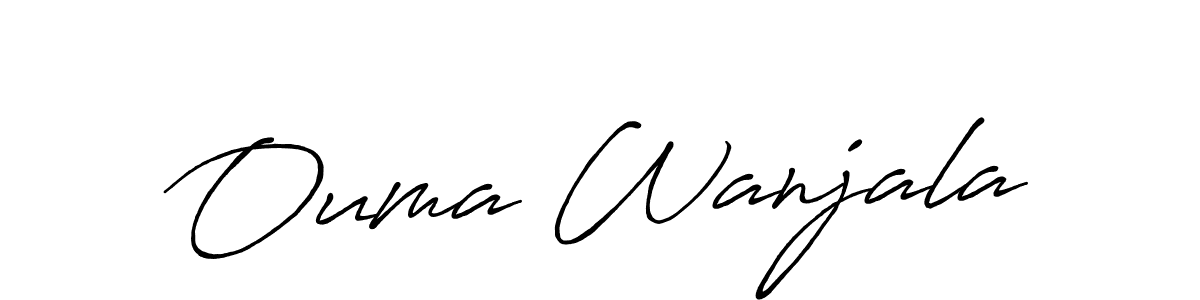Create a beautiful signature design for name Ouma Wanjala. With this signature (Antro_Vectra_Bolder) fonts, you can make a handwritten signature for free. Ouma Wanjala signature style 7 images and pictures png