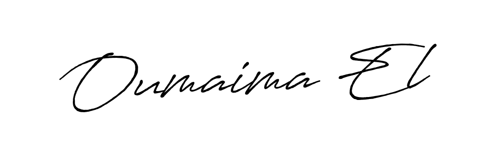 Create a beautiful signature design for name Oumaima El. With this signature (Antro_Vectra_Bolder) fonts, you can make a handwritten signature for free. Oumaima El signature style 7 images and pictures png