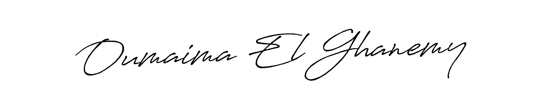 Also we have Oumaima El Ghanemy name is the best signature style. Create professional handwritten signature collection using Antro_Vectra_Bolder autograph style. Oumaima El Ghanemy signature style 7 images and pictures png