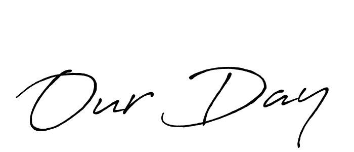 Use a signature maker to create a handwritten signature online. With this signature software, you can design (Antro_Vectra_Bolder) your own signature for name Our Day. Our Day signature style 7 images and pictures png