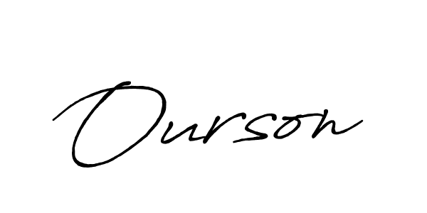 Use a signature maker to create a handwritten signature online. With this signature software, you can design (Antro_Vectra_Bolder) your own signature for name Ourson. Ourson signature style 7 images and pictures png