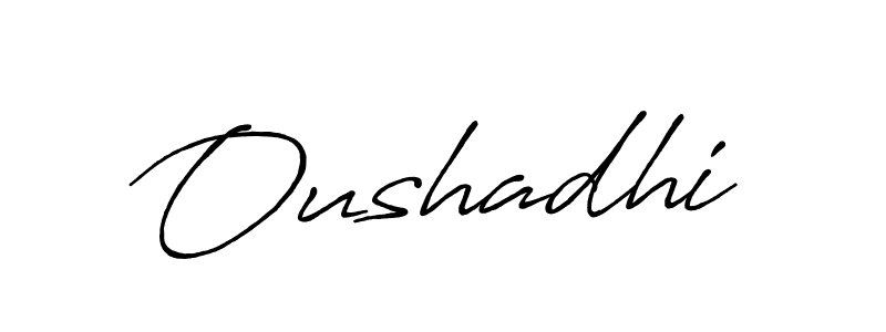 Oushadhi stylish signature style. Best Handwritten Sign (Antro_Vectra_Bolder) for my name. Handwritten Signature Collection Ideas for my name Oushadhi. Oushadhi signature style 7 images and pictures png