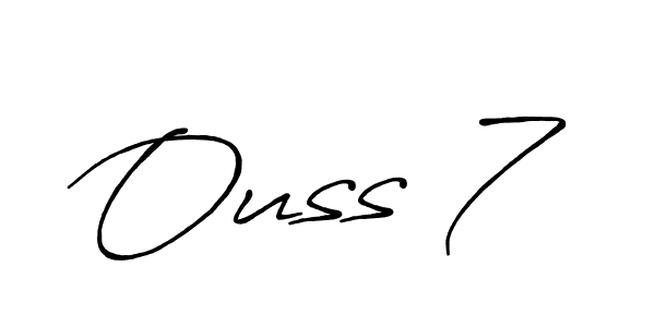 How to make Ouss 7 signature? Antro_Vectra_Bolder is a professional autograph style. Create handwritten signature for Ouss 7 name. Ouss 7 signature style 7 images and pictures png