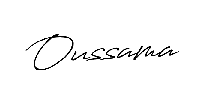 How to make Oussama signature? Antro_Vectra_Bolder is a professional autograph style. Create handwritten signature for Oussama name. Oussama signature style 7 images and pictures png