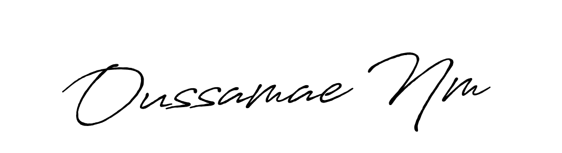 Make a beautiful signature design for name Oussamae Nm. Use this online signature maker to create a handwritten signature for free. Oussamae Nm signature style 7 images and pictures png